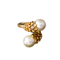 Vintage Double Pearl Bypass Ring