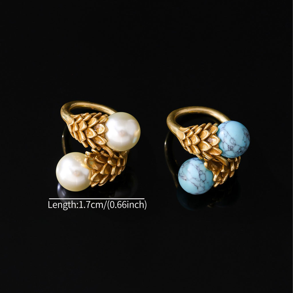 Vintage Double Blue Turquoise Bypass Ring