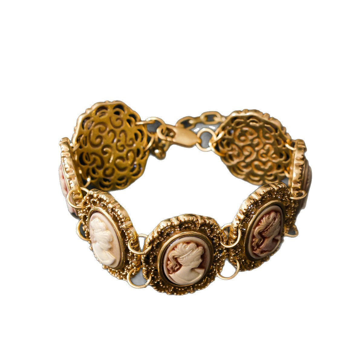 Heirloom Style Cameo Link Bracelet