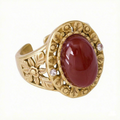 Vintage Red Agate Ring