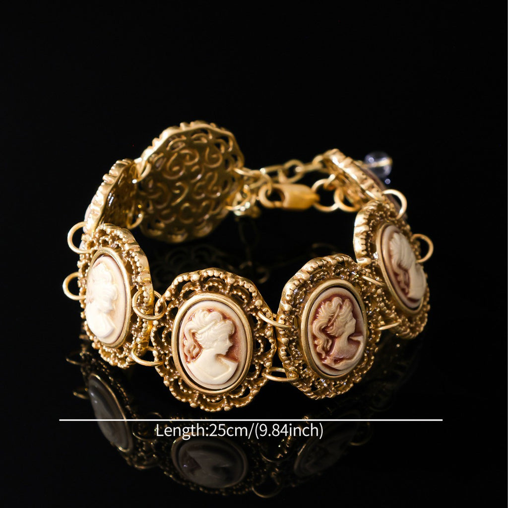 Heirloom Style Cameo Link Bracelet